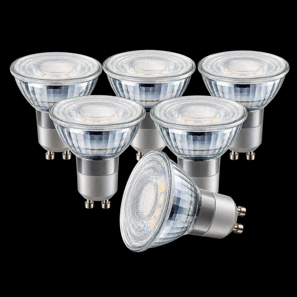Redaktionelle KI-Illustration: PHILIPS LED Classic GU10 Lampe, 6er Pack | Reflektor LED Spot, Energiesparend, Lange Nutzleb...