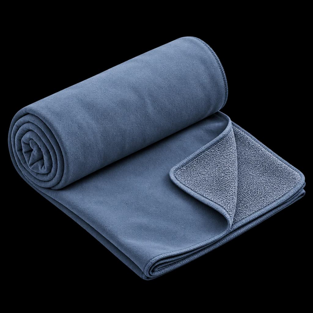 Redaktionelle KI-Illustration: Fit-Flip Mikrofaser Handtuch schnelltrocknend für Fitness, Sport & Sauna