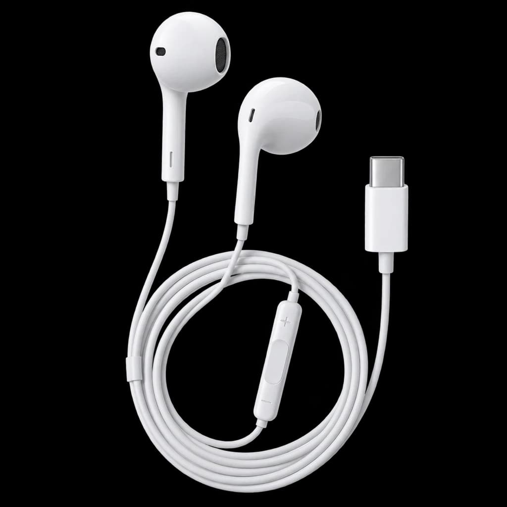 Redaktionelle KI-Illustration: Apple EarPods (USB-C) 
